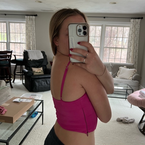 pink zara corset top size small - Picture 2 of 4